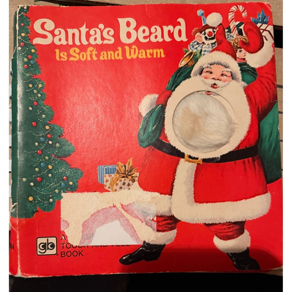 Vintage 1979 Santa's Beard Is Soft and Warm Golden Touch and Feel Book 12148-8